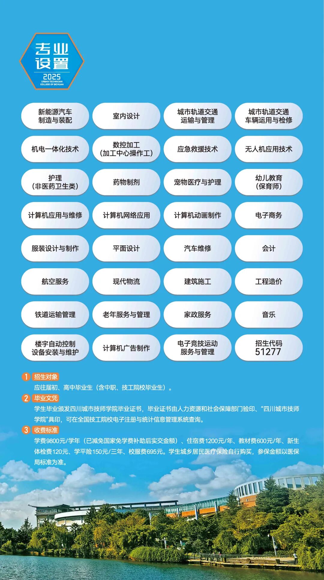 四川城市技师学院2026年招生专业