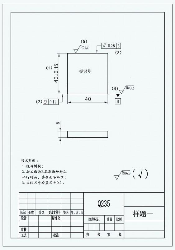 四川化院2021年单招（加工制造类专业）技能测试大纲 